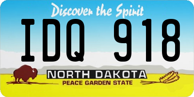 ND license plate IDQ918