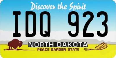ND license plate IDQ923