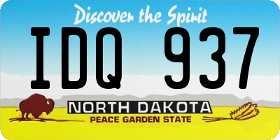 ND license plate IDQ937