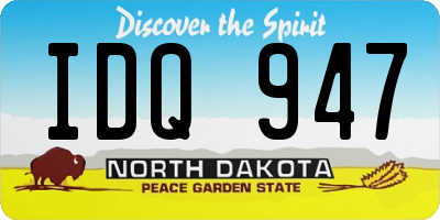 ND license plate IDQ947