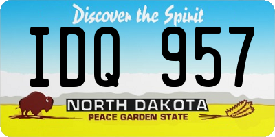ND license plate IDQ957
