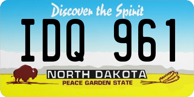 ND license plate IDQ961