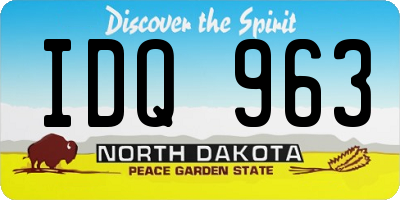 ND license plate IDQ963