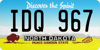 ND license plate IDQ967