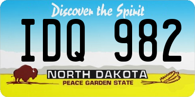 ND license plate IDQ982