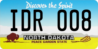 ND license plate IDR008