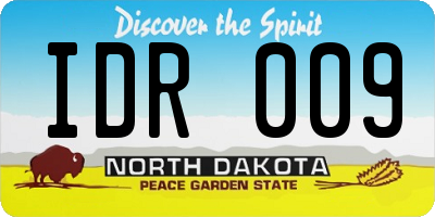 ND license plate IDR009