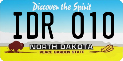 ND license plate IDR010