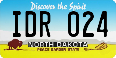 ND license plate IDR024