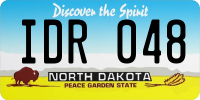 ND license plate IDR048