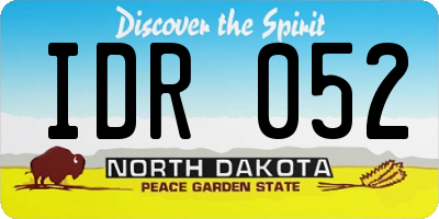 ND license plate IDR052