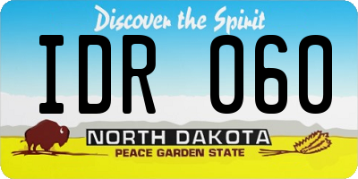 ND license plate IDR060