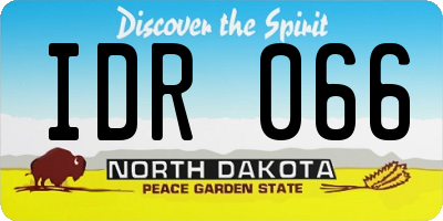 ND license plate IDR066