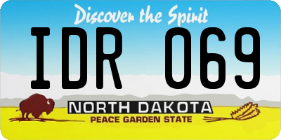 ND license plate IDR069
