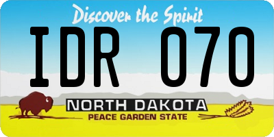 ND license plate IDR070