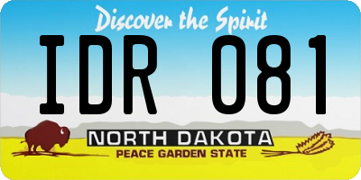 ND license plate IDR081
