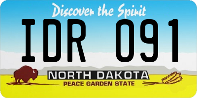 ND license plate IDR091