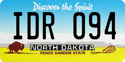 ND license plate IDR094