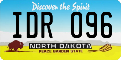 ND license plate IDR096