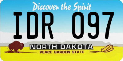 ND license plate IDR097