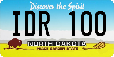 ND license plate IDR100
