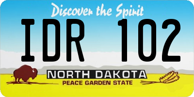 ND license plate IDR102