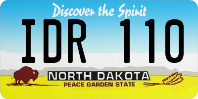 ND license plate IDR110