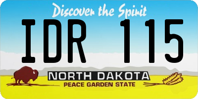 ND license plate IDR115