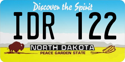 ND license plate IDR122