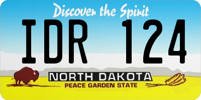 ND license plate IDR124