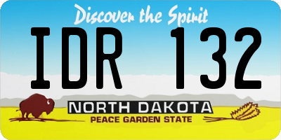 ND license plate IDR132