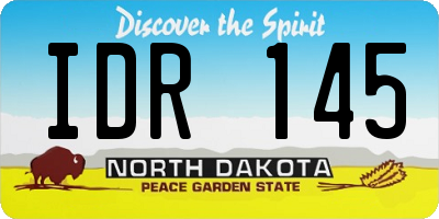 ND license plate IDR145