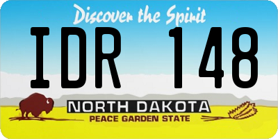 ND license plate IDR148