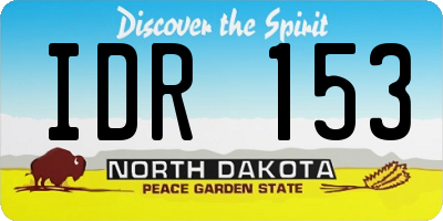 ND license plate IDR153