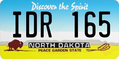 ND license plate IDR165