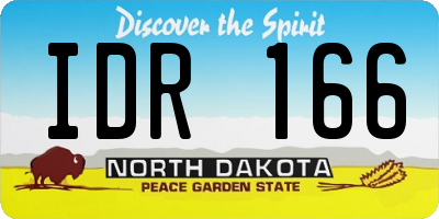 ND license plate IDR166