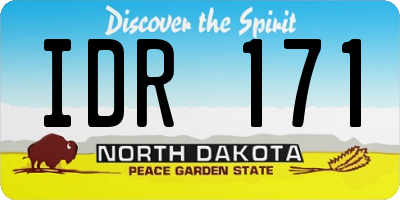 ND license plate IDR171