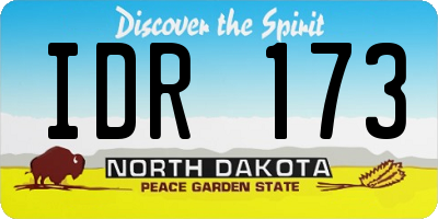 ND license plate IDR173