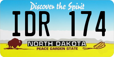 ND license plate IDR174