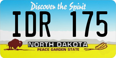 ND license plate IDR175