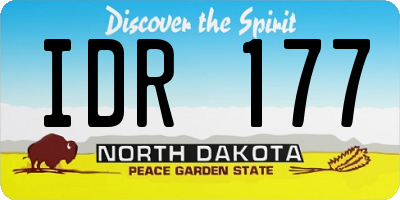 ND license plate IDR177