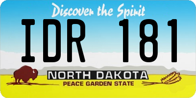 ND license plate IDR181
