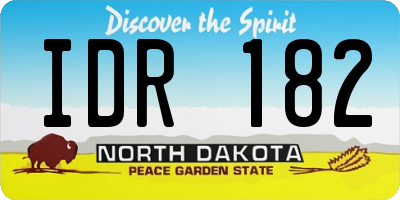 ND license plate IDR182
