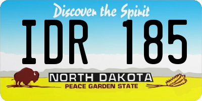 ND license plate IDR185