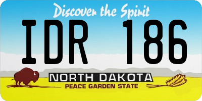 ND license plate IDR186