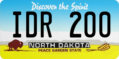ND license plate IDR200