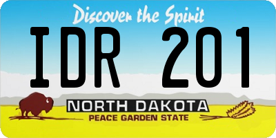 ND license plate IDR201