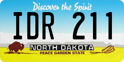 ND license plate IDR211