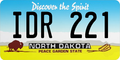 ND license plate IDR221