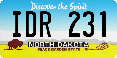 ND license plate IDR231